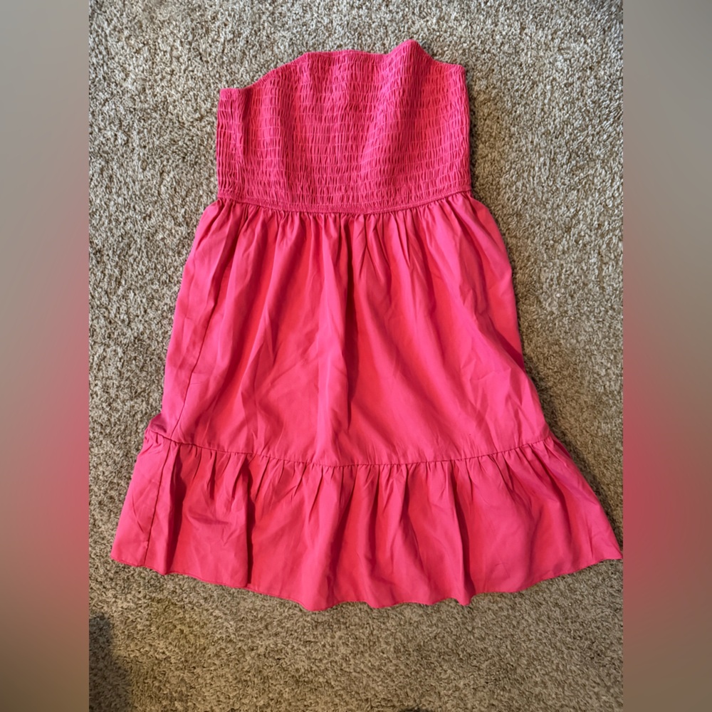 Vibrant Pink Strapless Dress